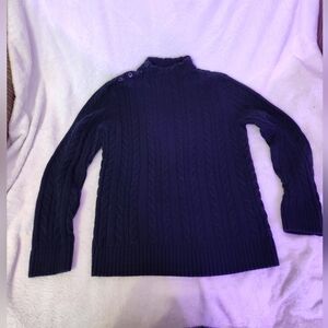 Croft & Barrow Dark Blue Cable Knit Sweater